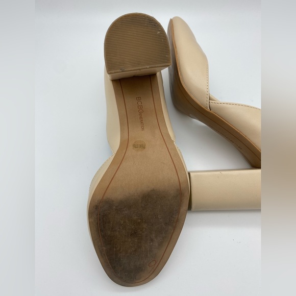 ☘️5 for $40☘️BCBGeneration Franklyn Beige D’Orsay Pumps Block Heel Size 7.5 - Picture 8 of 13